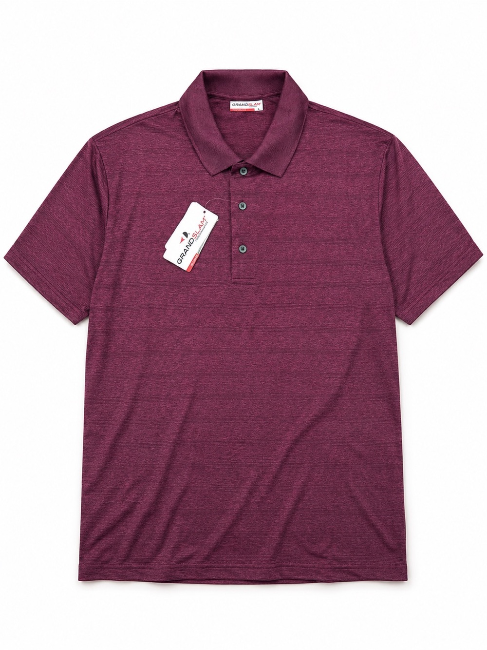 Grand Slam Performance Fig Heather Polo Shirt Large NWT